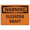 Signmission Safety Sign, OSHA WARNING, 7" Height, Rigid Plastic, Elevator Shaft, Landscape OS-WS-P-710-L-12107 - alternate 1
